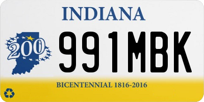 IN license plate 991MBK