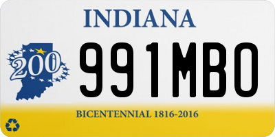 IN license plate 991MBO