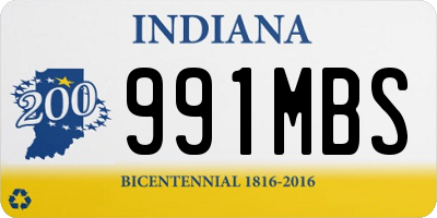 IN license plate 991MBS