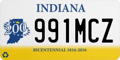 IN license plate 991MCZ