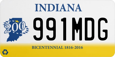 IN license plate 991MDG