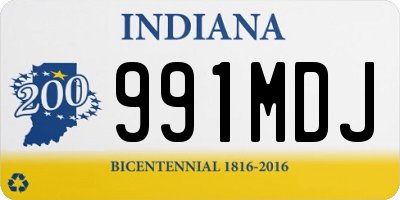 IN license plate 991MDJ