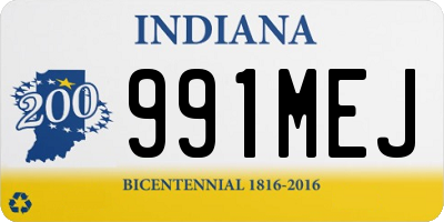 IN license plate 991MEJ