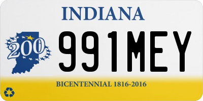 IN license plate 991MEY