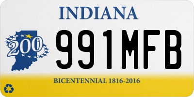 IN license plate 991MFB