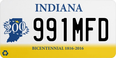 IN license plate 991MFD