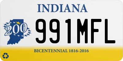 IN license plate 991MFL