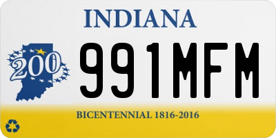 IN license plate 991MFM