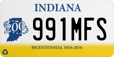 IN license plate 991MFS