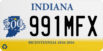 IN license plate 991MFX