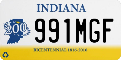 IN license plate 991MGF