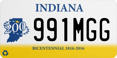 IN license plate 991MGG