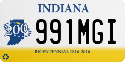 IN license plate 991MGI