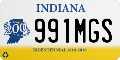 IN license plate 991MGS