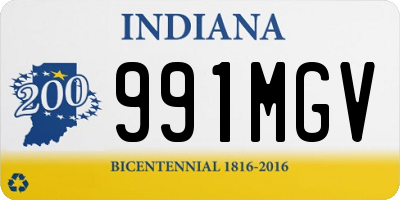 IN license plate 991MGV