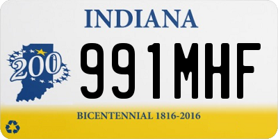 IN license plate 991MHF