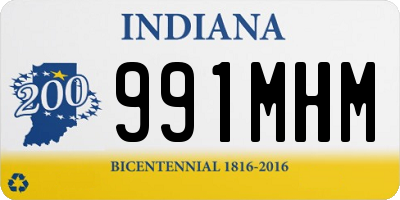 IN license plate 991MHM