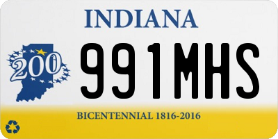 IN license plate 991MHS