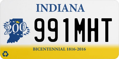 IN license plate 991MHT