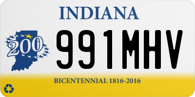 IN license plate 991MHV