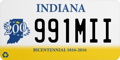 IN license plate 991MII