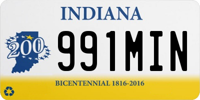 IN license plate 991MIN