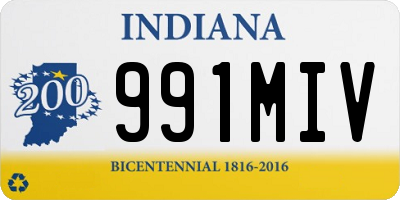 IN license plate 991MIV