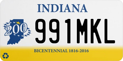 IN license plate 991MKL