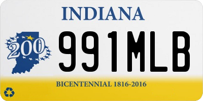 IN license plate 991MLB