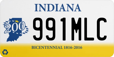 IN license plate 991MLC
