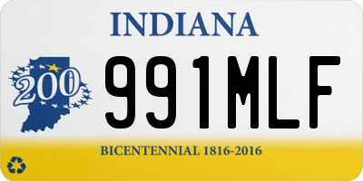 IN license plate 991MLF