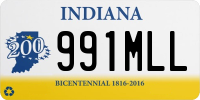 IN license plate 991MLL