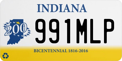 IN license plate 991MLP