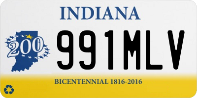 IN license plate 991MLV