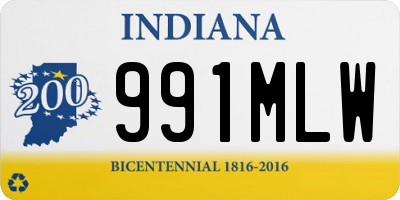 IN license plate 991MLW