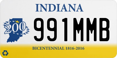 IN license plate 991MMB