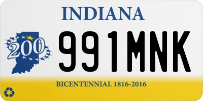 IN license plate 991MNK