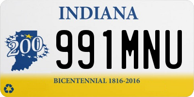 IN license plate 991MNU