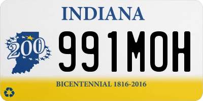 IN license plate 991MOH