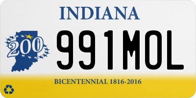 IN license plate 991MOL
