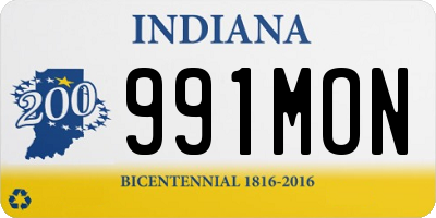 IN license plate 991MON
