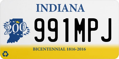 IN license plate 991MPJ