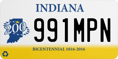 IN license plate 991MPN