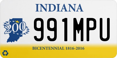 IN license plate 991MPU