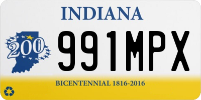 IN license plate 991MPX