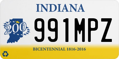 IN license plate 991MPZ