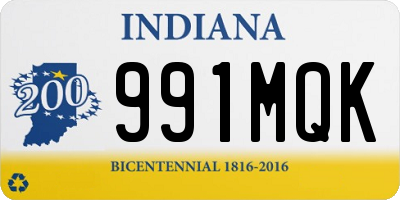 IN license plate 991MQK