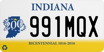 IN license plate 991MQX