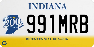 IN license plate 991MRB