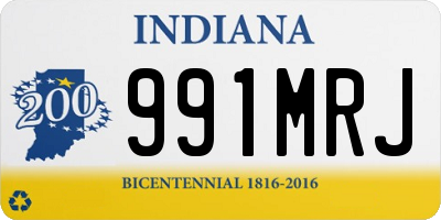 IN license plate 991MRJ